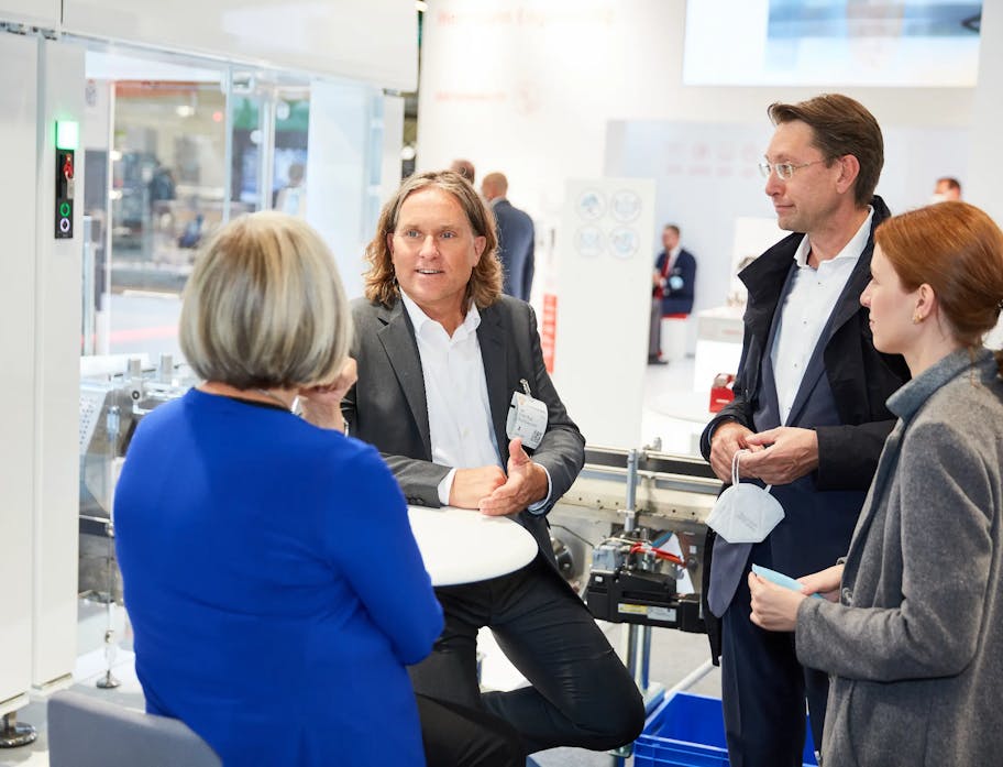 Steffen Ruess und Markus Rahner im Gespräch mit unserem Kunden Schubert