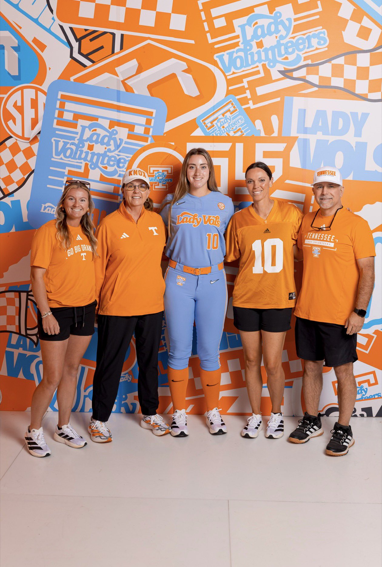 Megan Kuiper poses with Tennessee coaches
