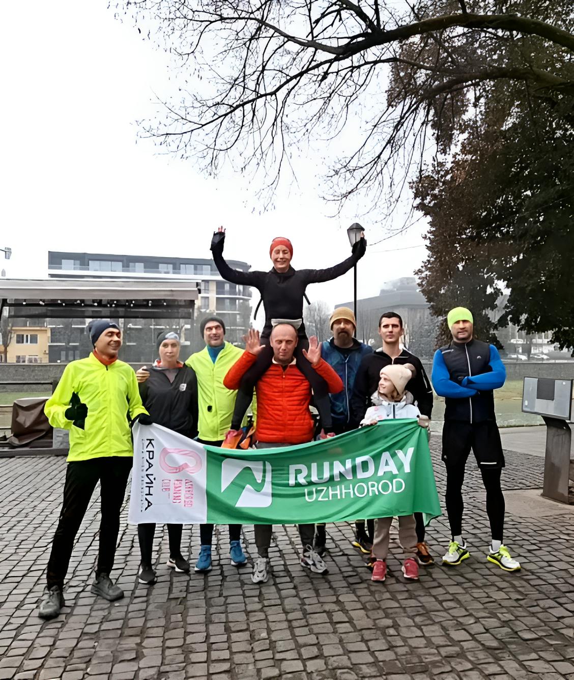Pictured: participants of the weekly 5 km RUNDAY Uzhhorod race