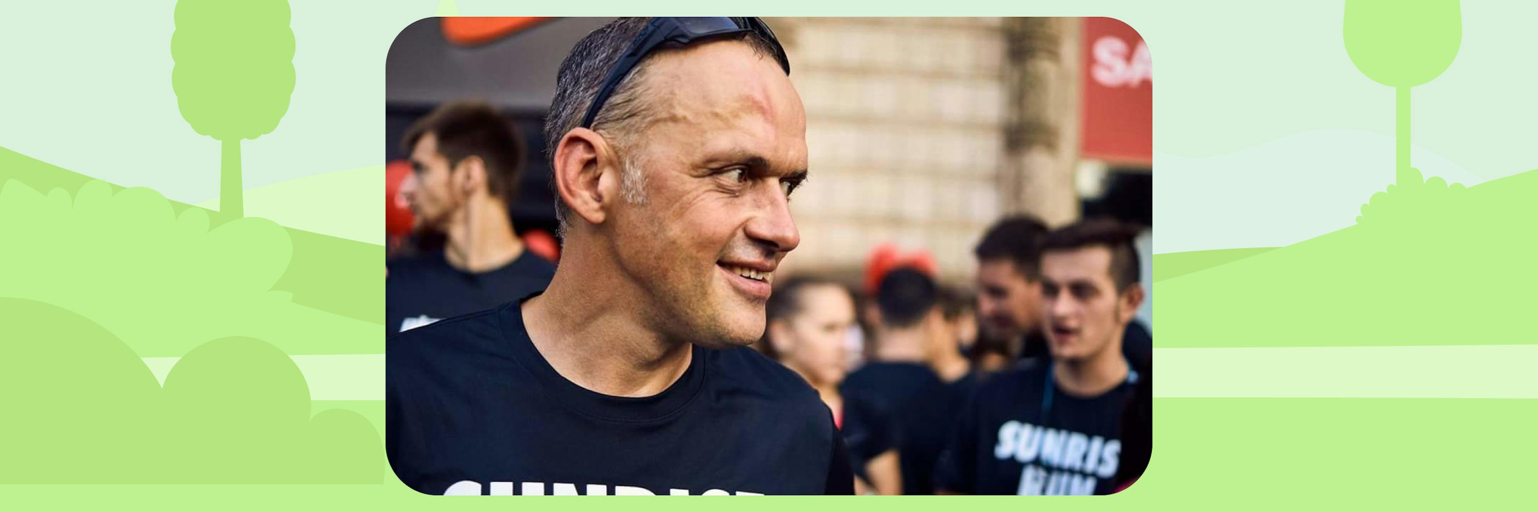 На зображенні - бігун Runday Олександр Краштан