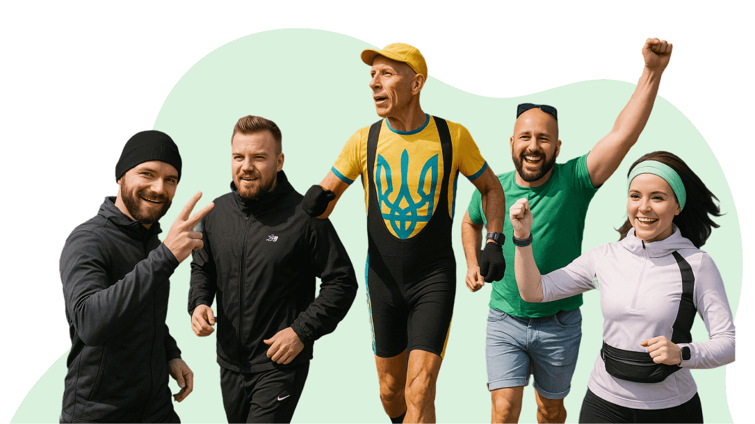 На зображенні - 5 учасників забігу Runday