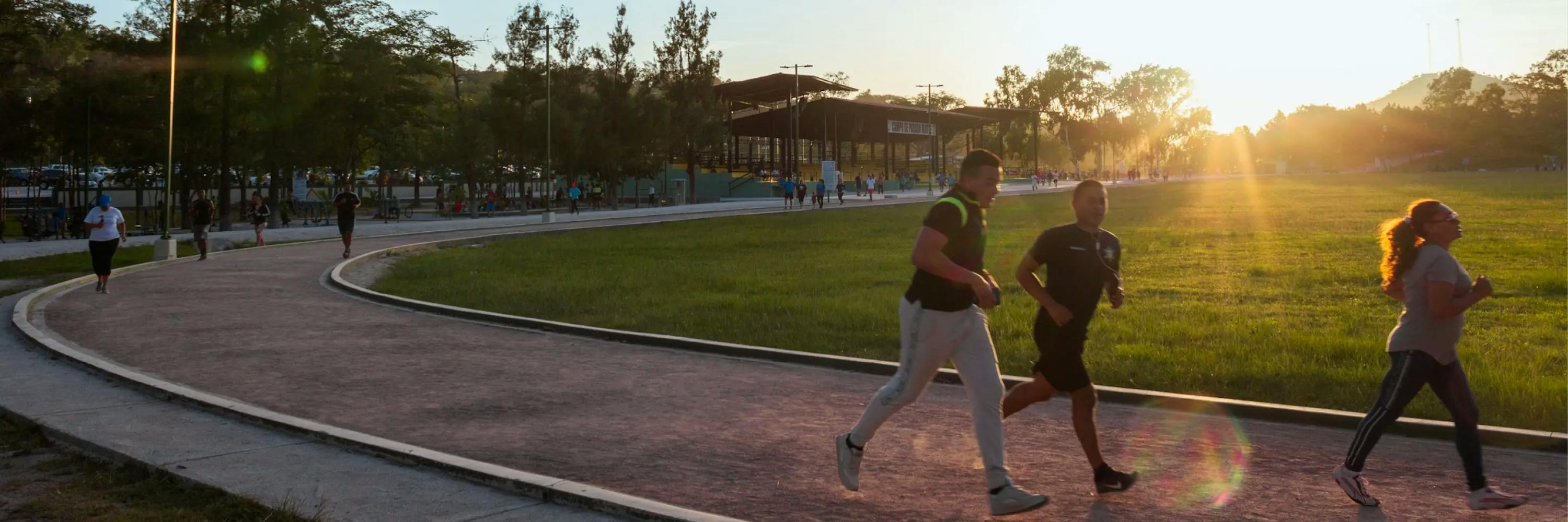 Pictured - runners taking part in the 5km race
