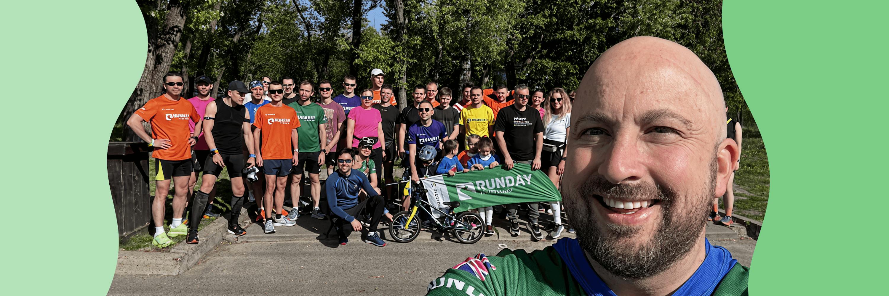 На зображенні - учасники забігу Runday Труханів Київ