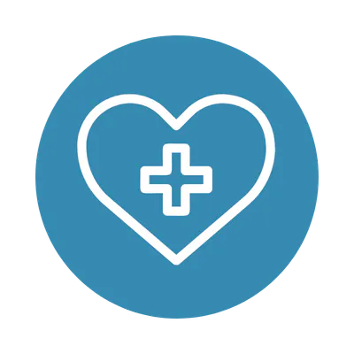 Heart icon representing recovery resources for individuals and families affected by eating disorders.