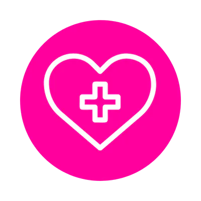 Heart icon representing recovery resources for individuals and families affected by eating disorders.