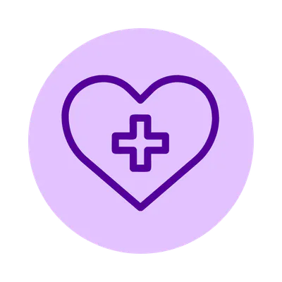 Heart icon representing recovery resources for individuals and families affected by eating disorders.