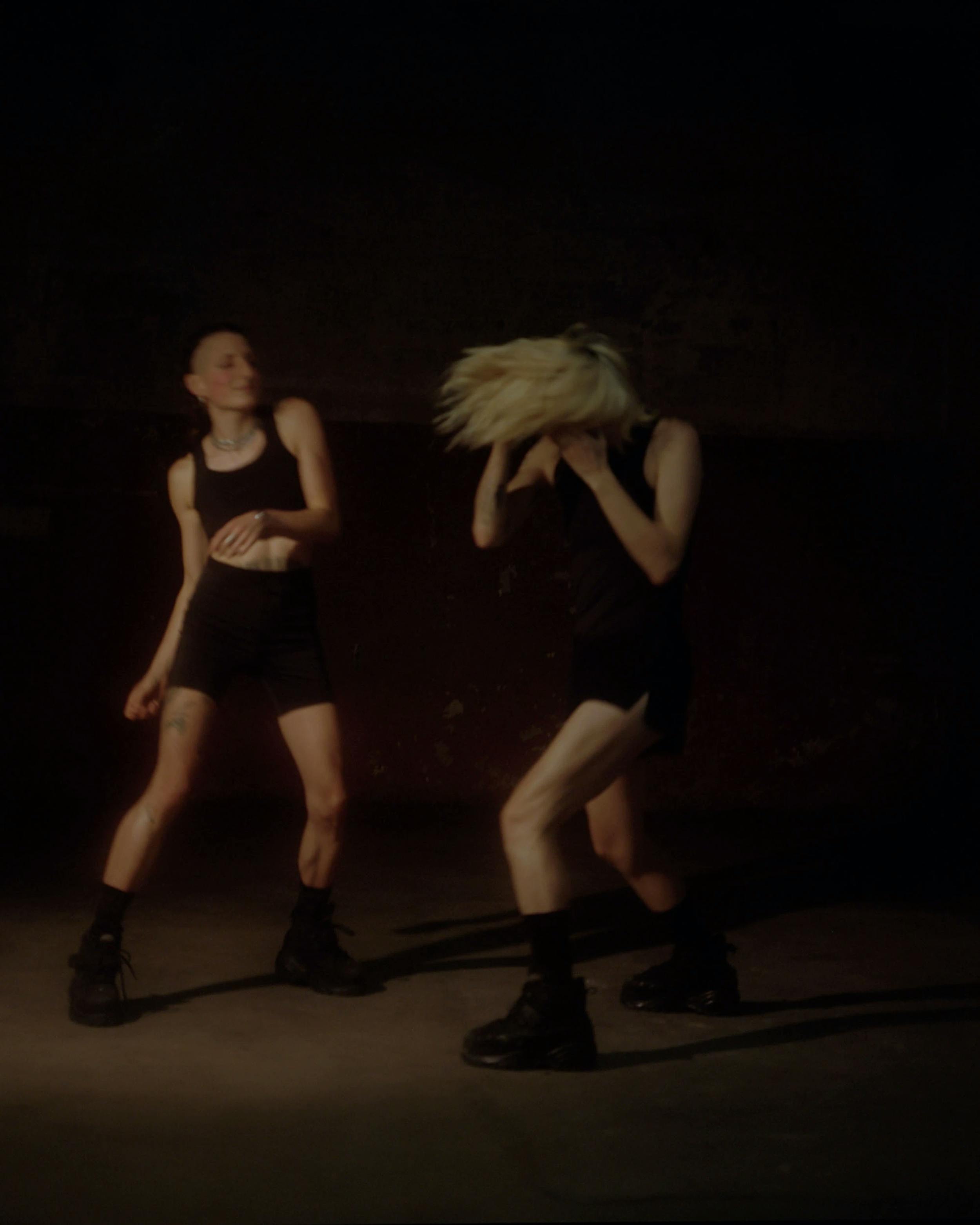 JESSICA & ANIKA DANCING WHILE WEARING RUNNING ORDER’s COLLECTION 01 - PHOTOGRAPHED BY SHAUN LUCAS