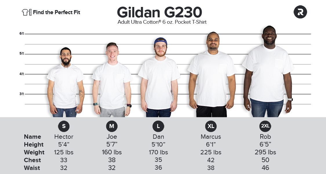 T-Shirts Gildan Men's Plus Sizes Ultra Cotton® 6 oz Sizes 2XL thru 5XL 