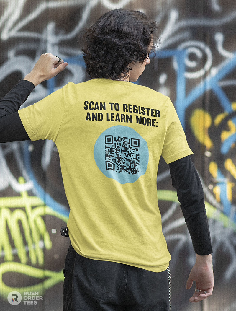 T shirt qr code hot sale