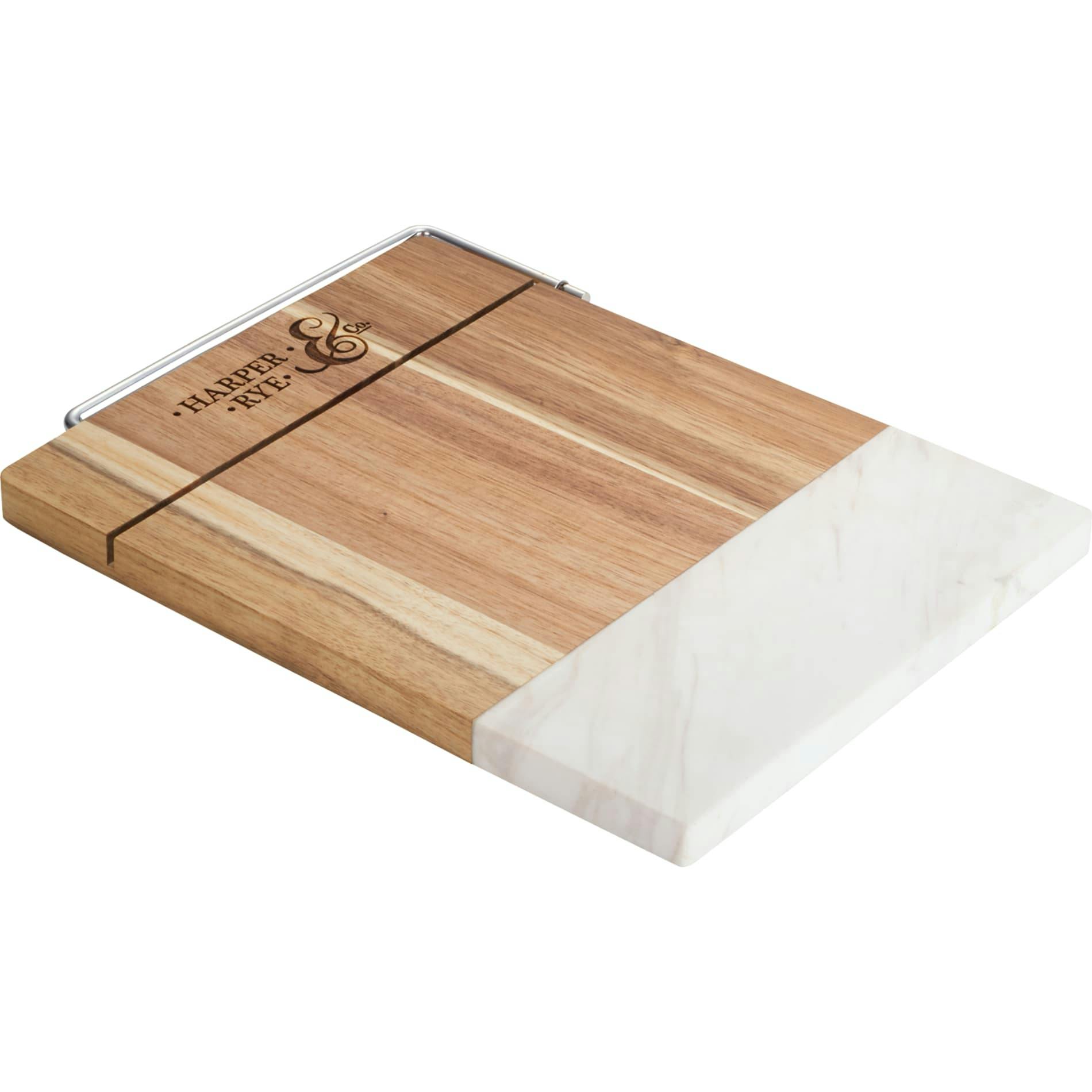 Marble and Acacia Wood Cheese Cutting Board - additional Image 2