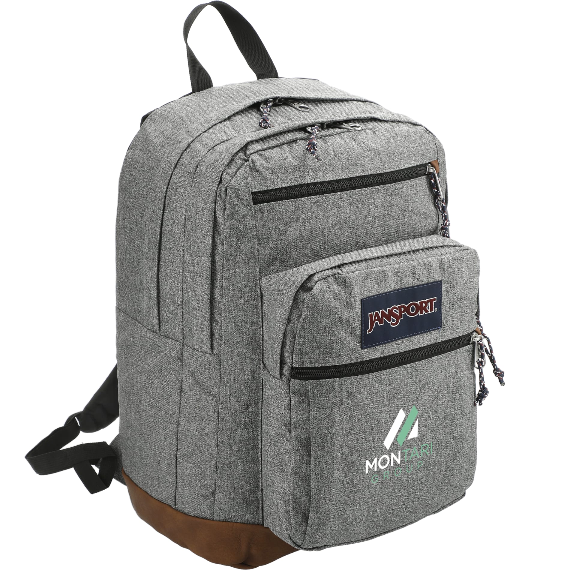 Jansport cool student cheap backpack grey letterman poly