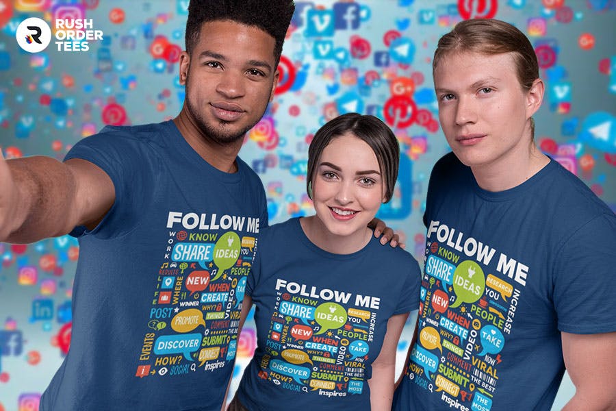 Social media challenge shirts example