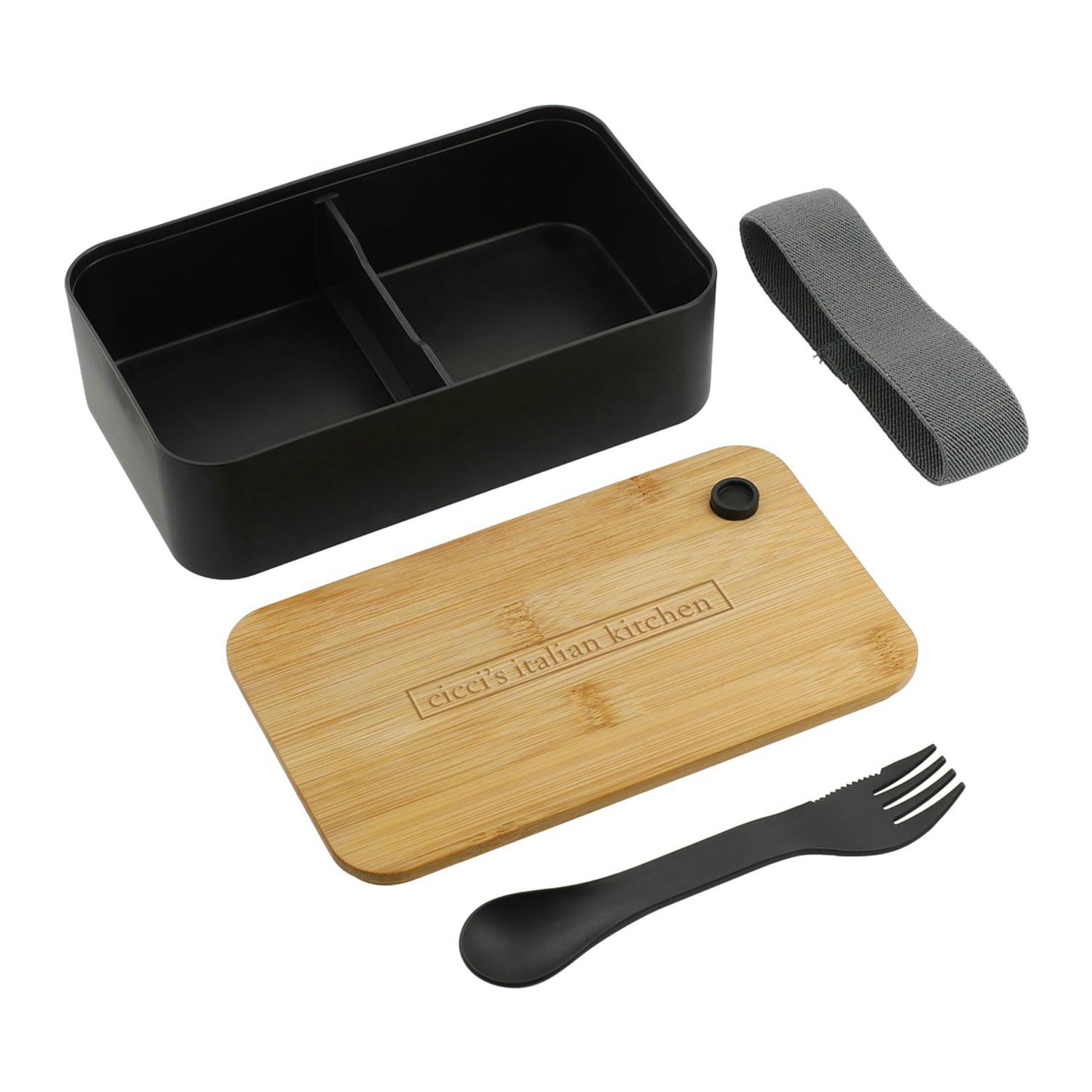 PLA Bento Box with FSC Bamboo Lid - additional Image 5