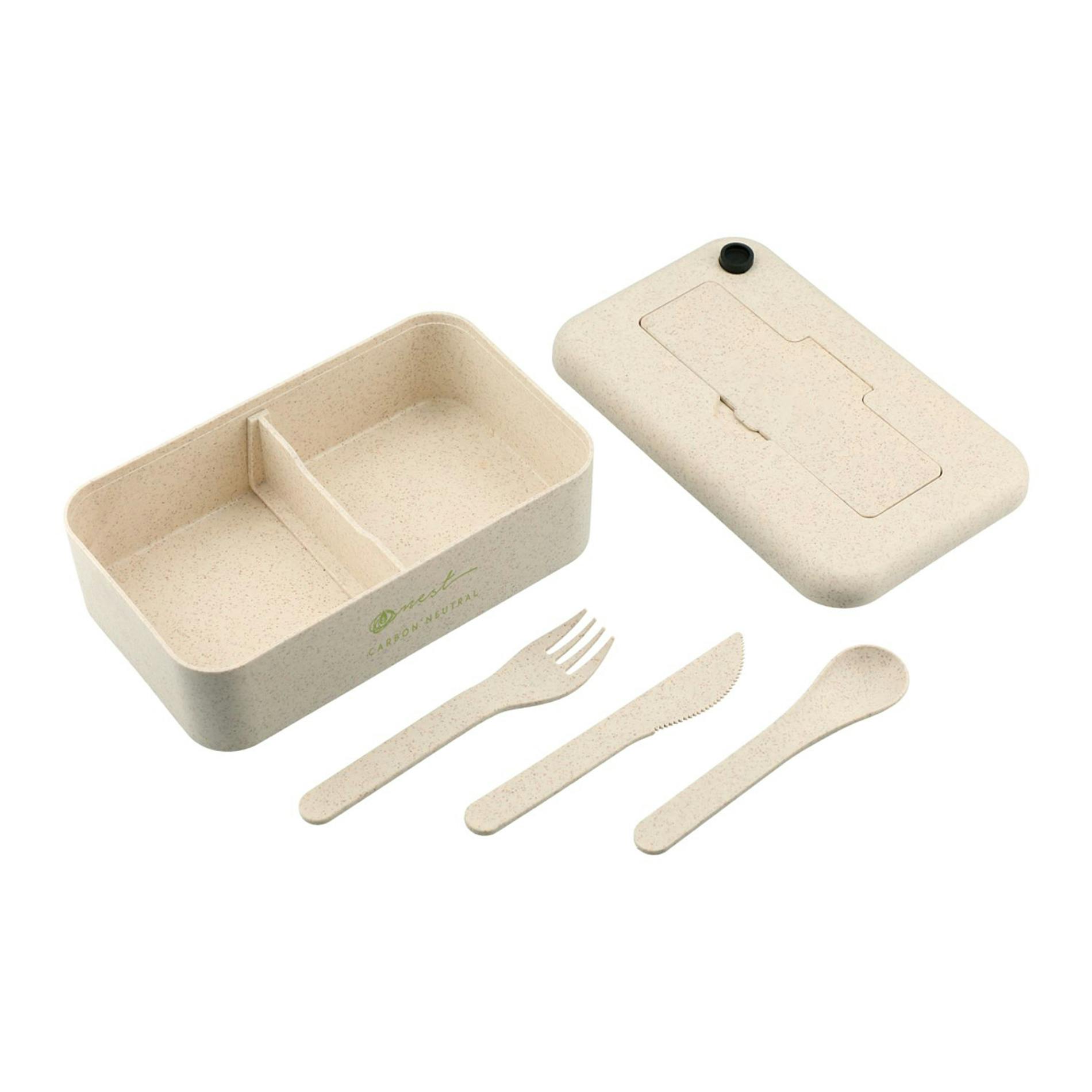Bamboo Fiber Lunch Box with Utensils - additional Image 3
