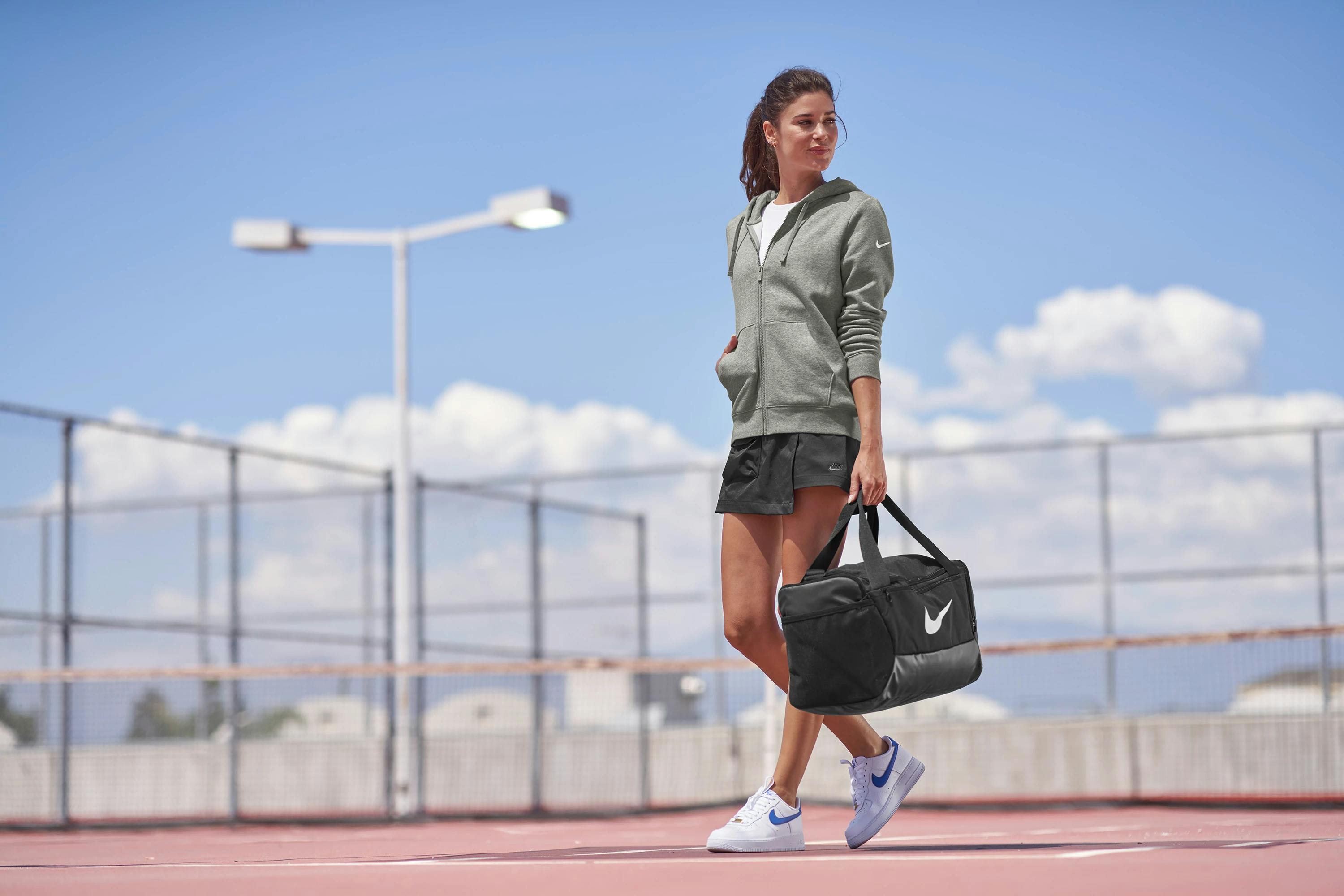 Nike Women's Club Fleece Sleeve Swoosh Full-Zip Hoodie - additional Image 1