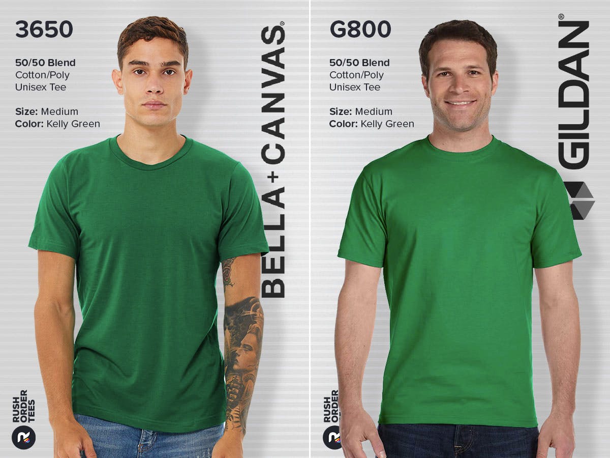 Bella+Canvas vs. Gildan: Comparing 5 of Their Top T-shirts