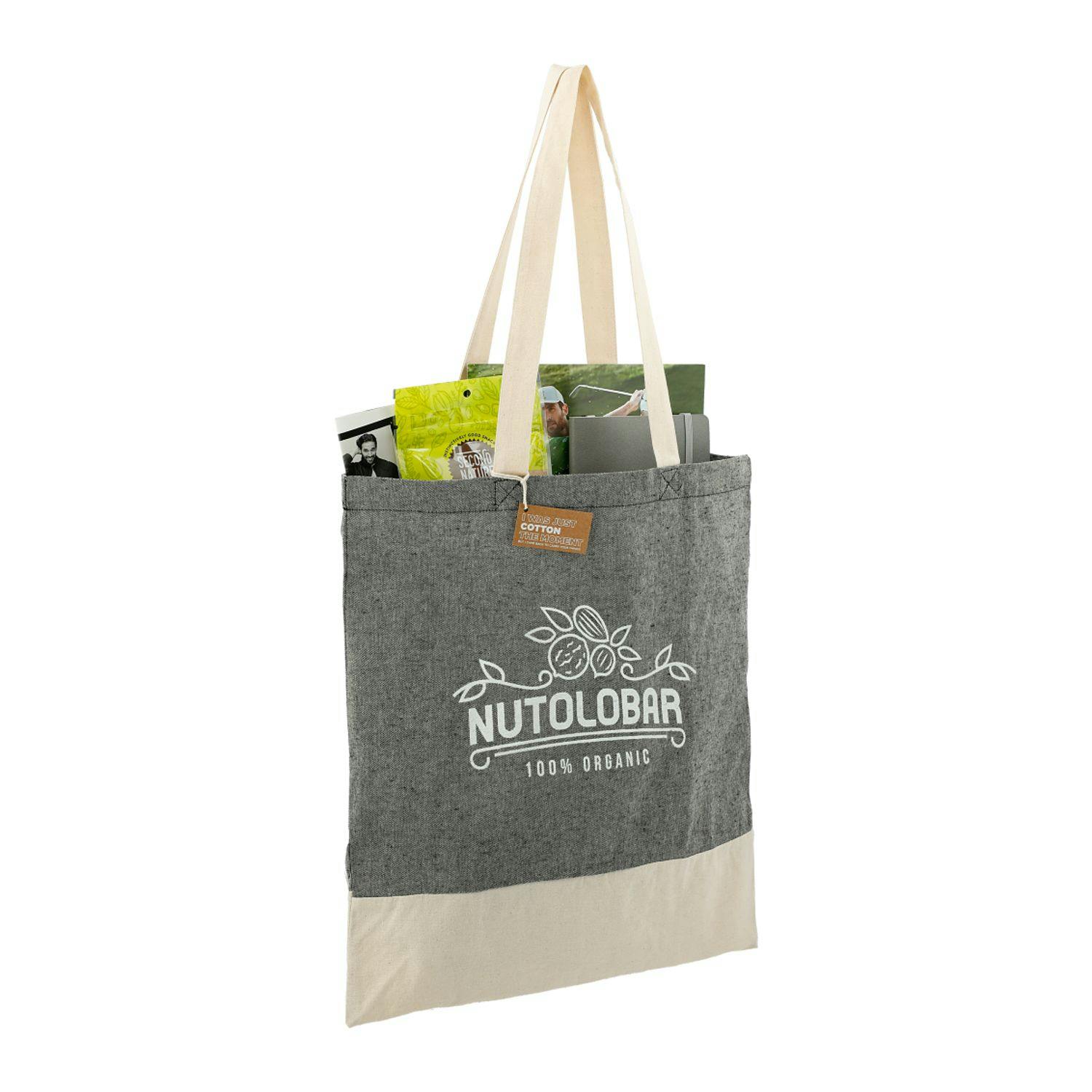 Split Recycled 5oz Cotton Twill Convention Tote - additional Image 4