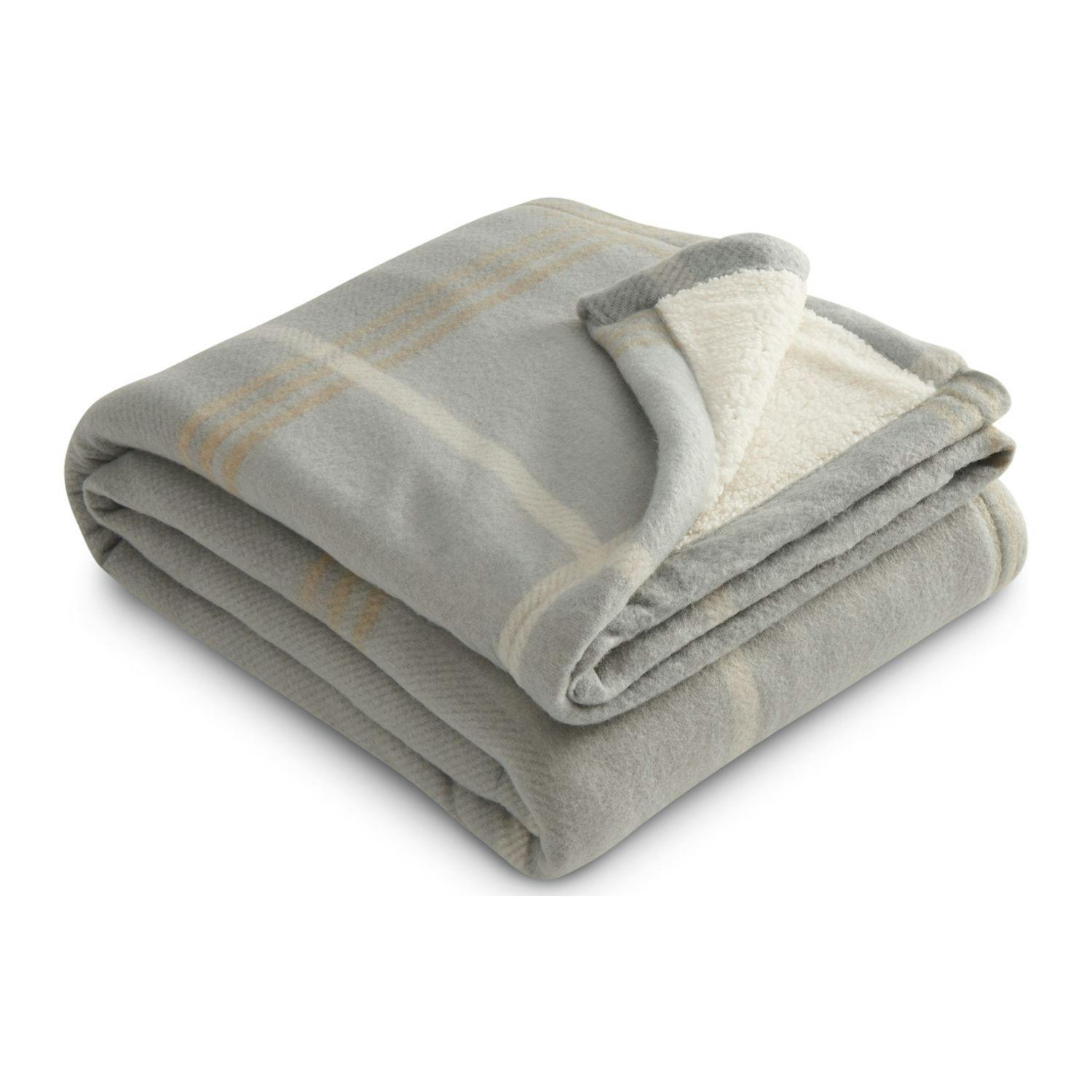 Plaid Fleece Sherpa Blanket - additional Image 4