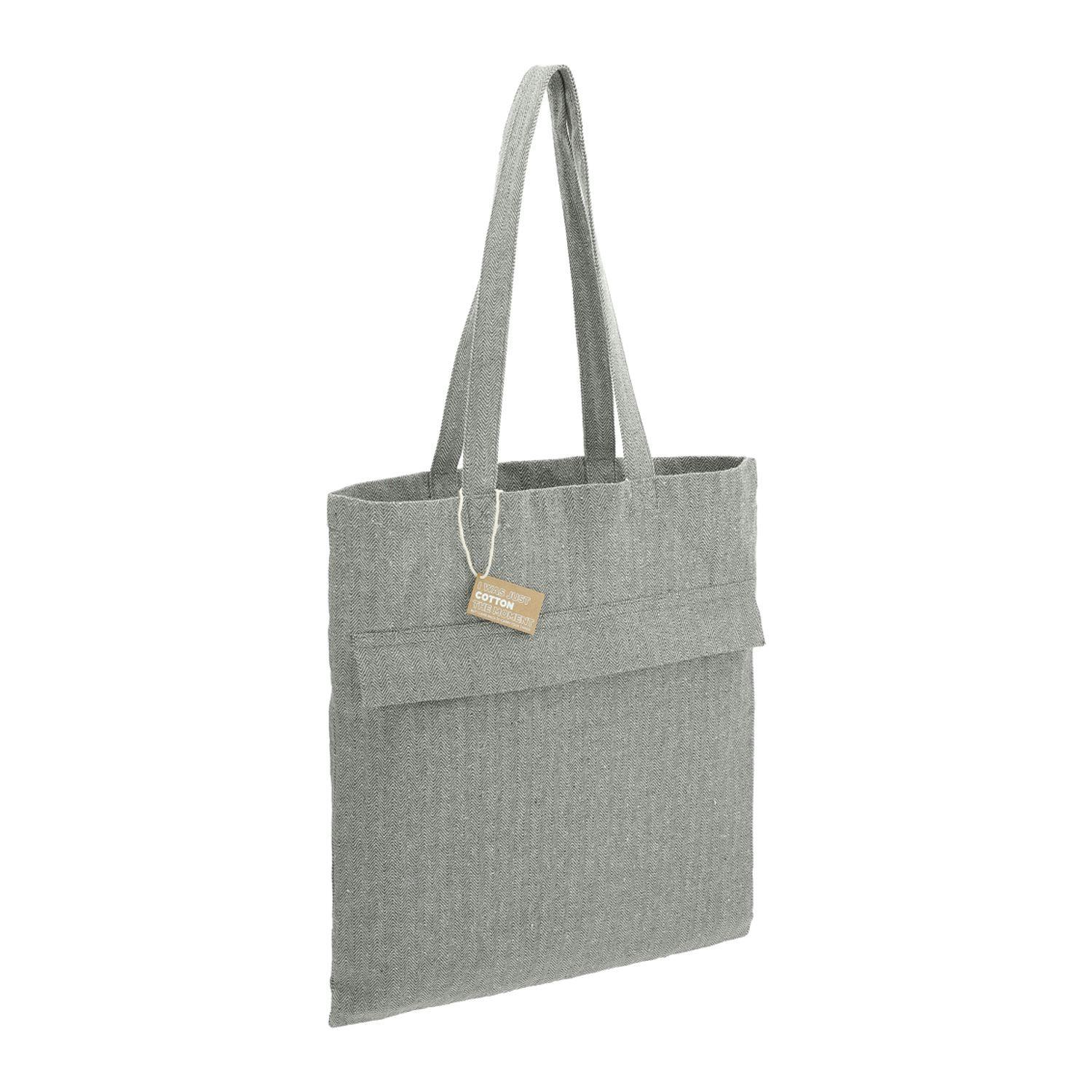 Recycled Cotton Herringbone Tote w/Zip Pocket - additional Image 2