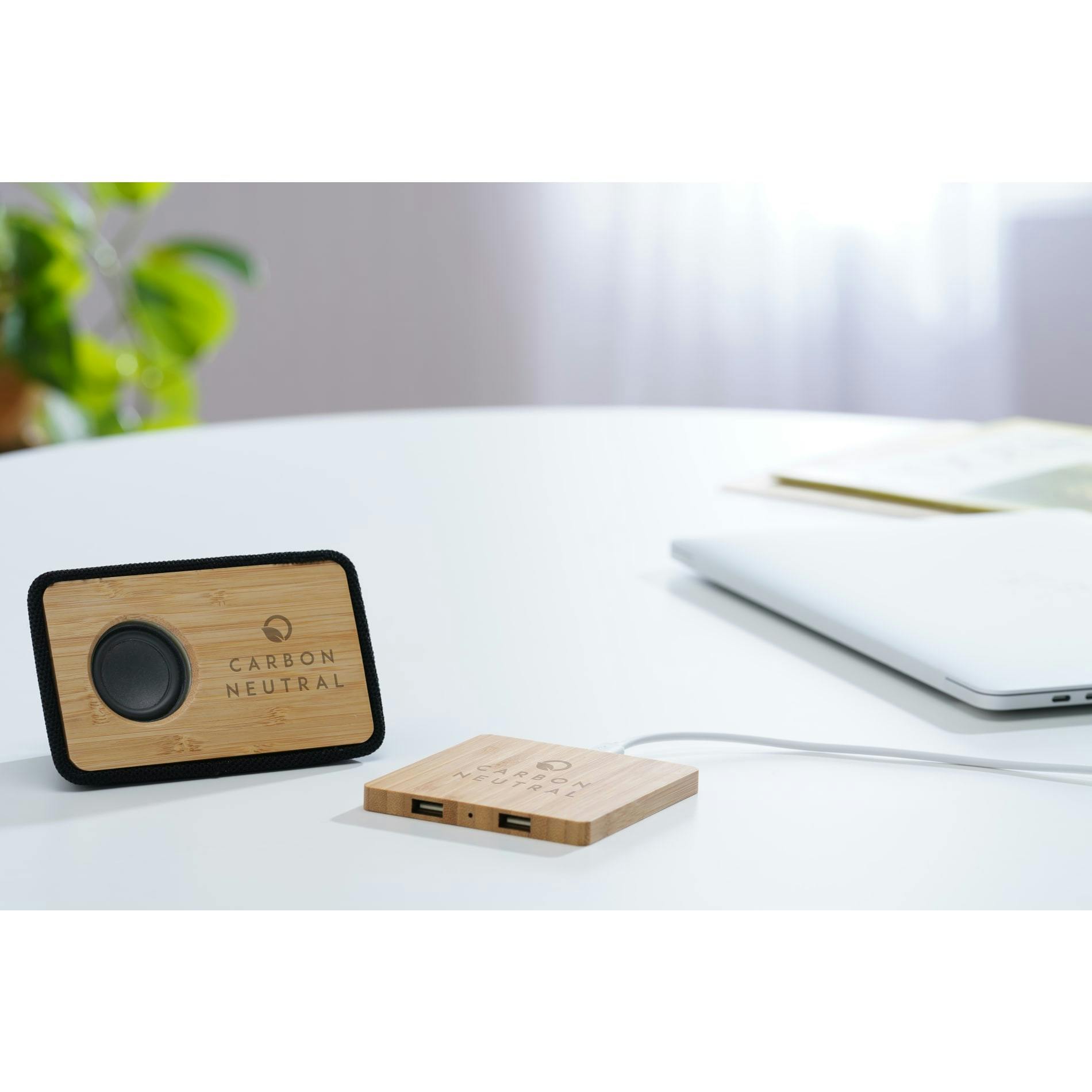 Bamboo Wireless Charging Pad with Dual Outputs - additional Image 2