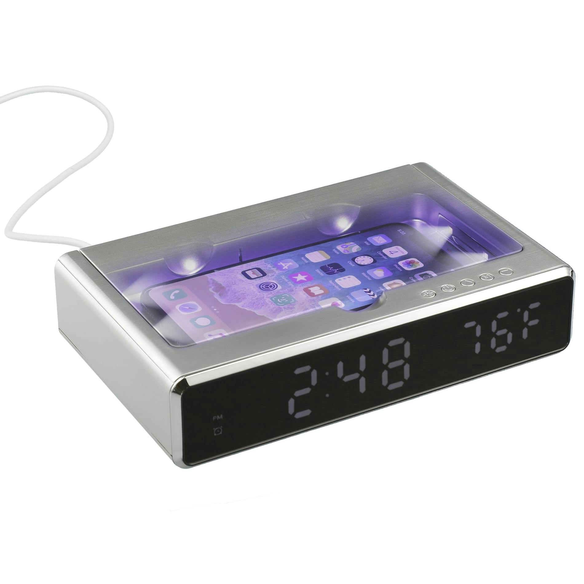 UV Sanitizer Desk Clock with Wireless Charging - additional Image 3