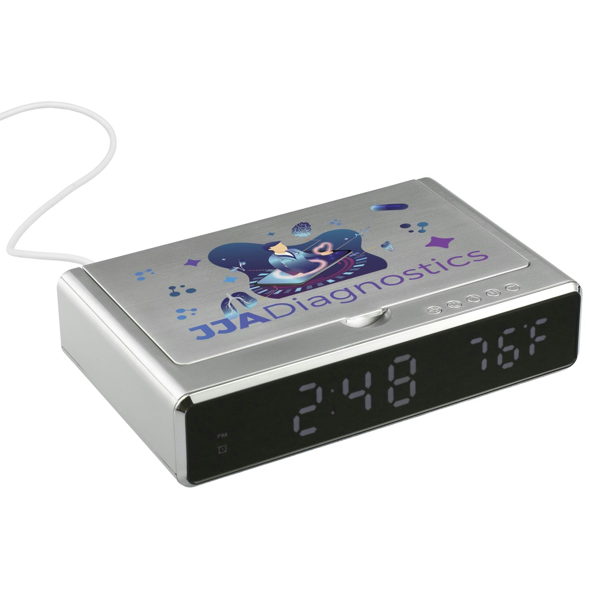UV Sanitizer Desk Clock with Wireless Charging - additional Image 5