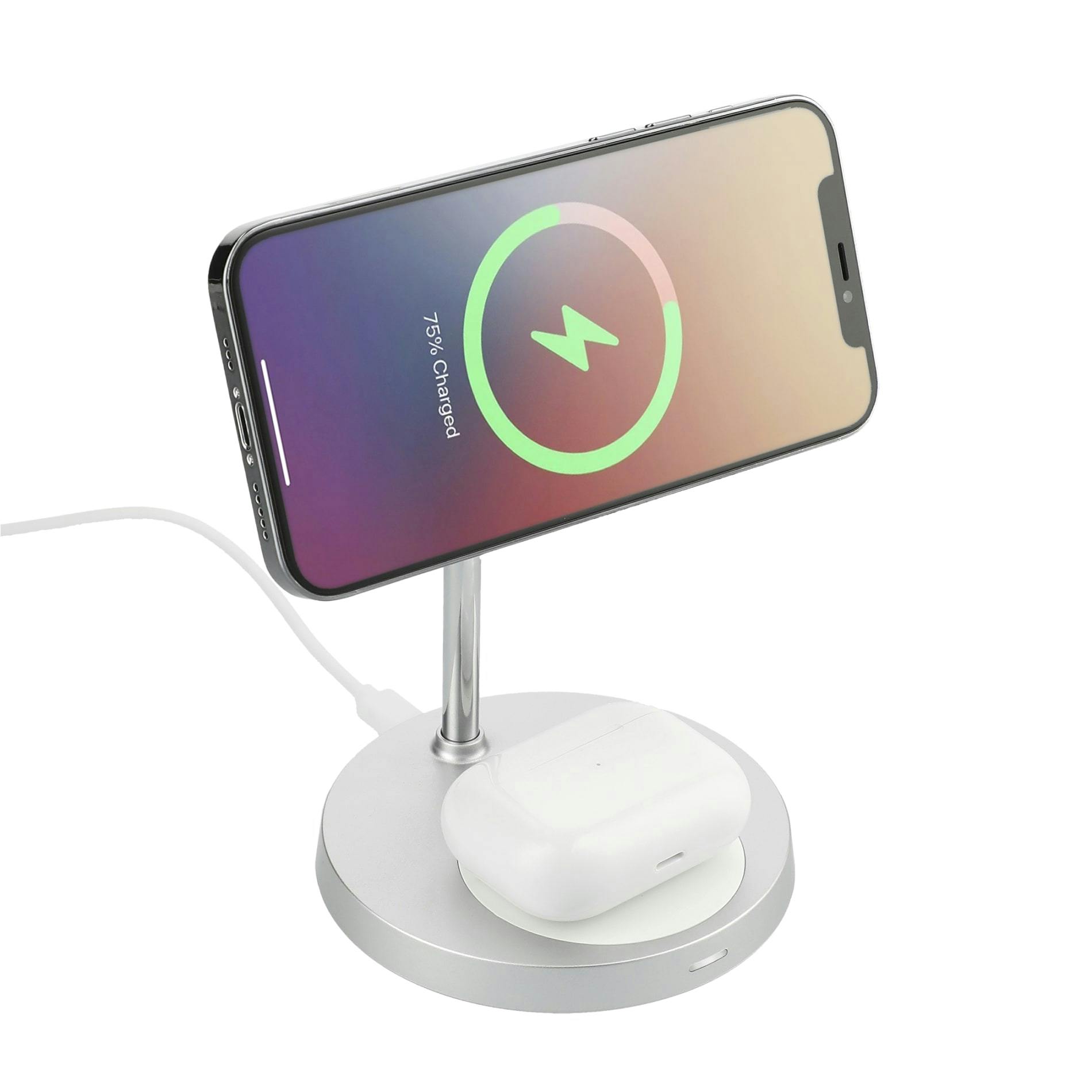 MagClick™ Dual Fast Wireless Charging Stand w/Base - additional Image 1