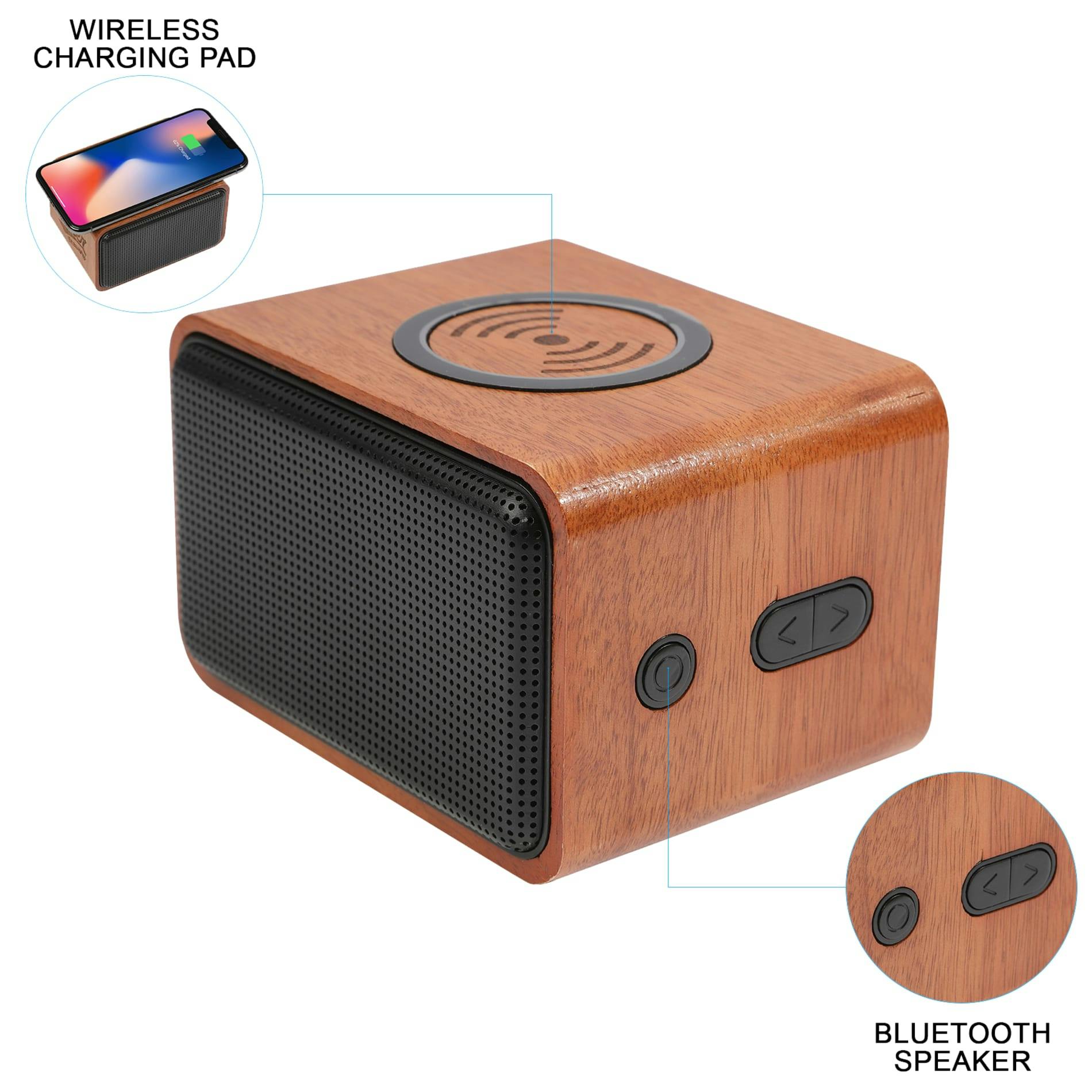 Wood Bluetooth Speaker with Wireless Charging Pad - additional Image 7