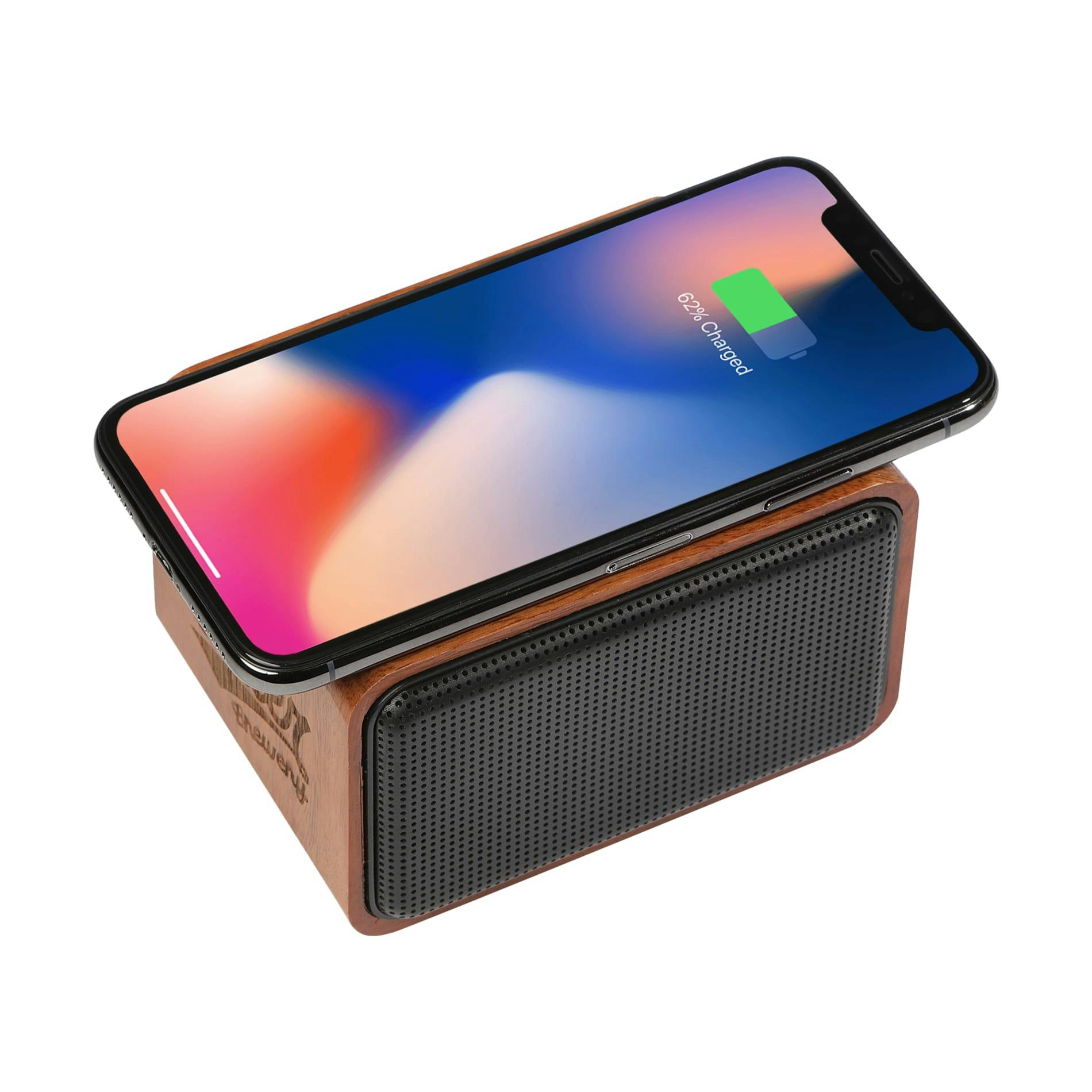 Wood Bluetooth Speaker with Wireless Charging Pad - additional Image 6