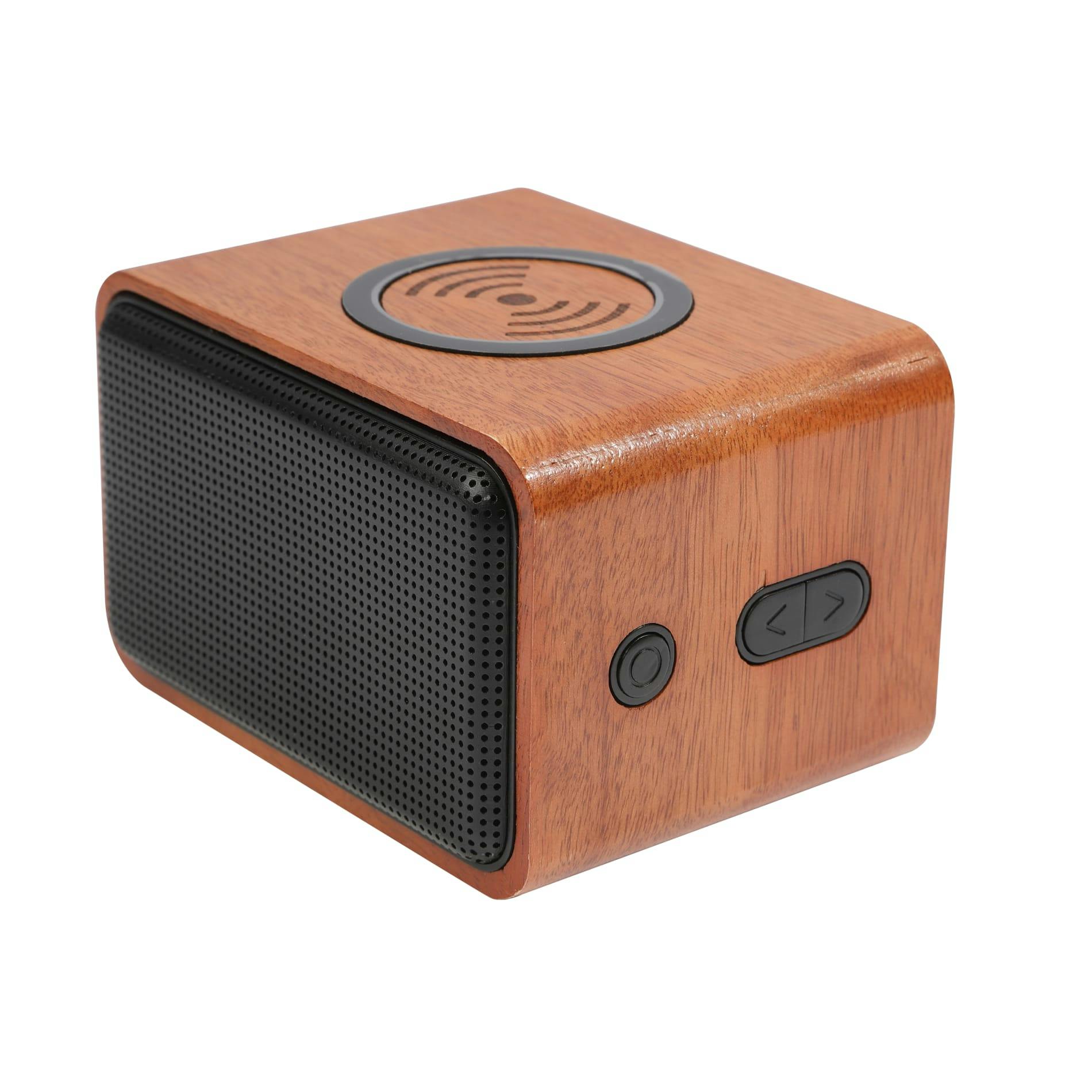 Wood Bluetooth Speaker with Wireless Charging Pad - additional Image 1