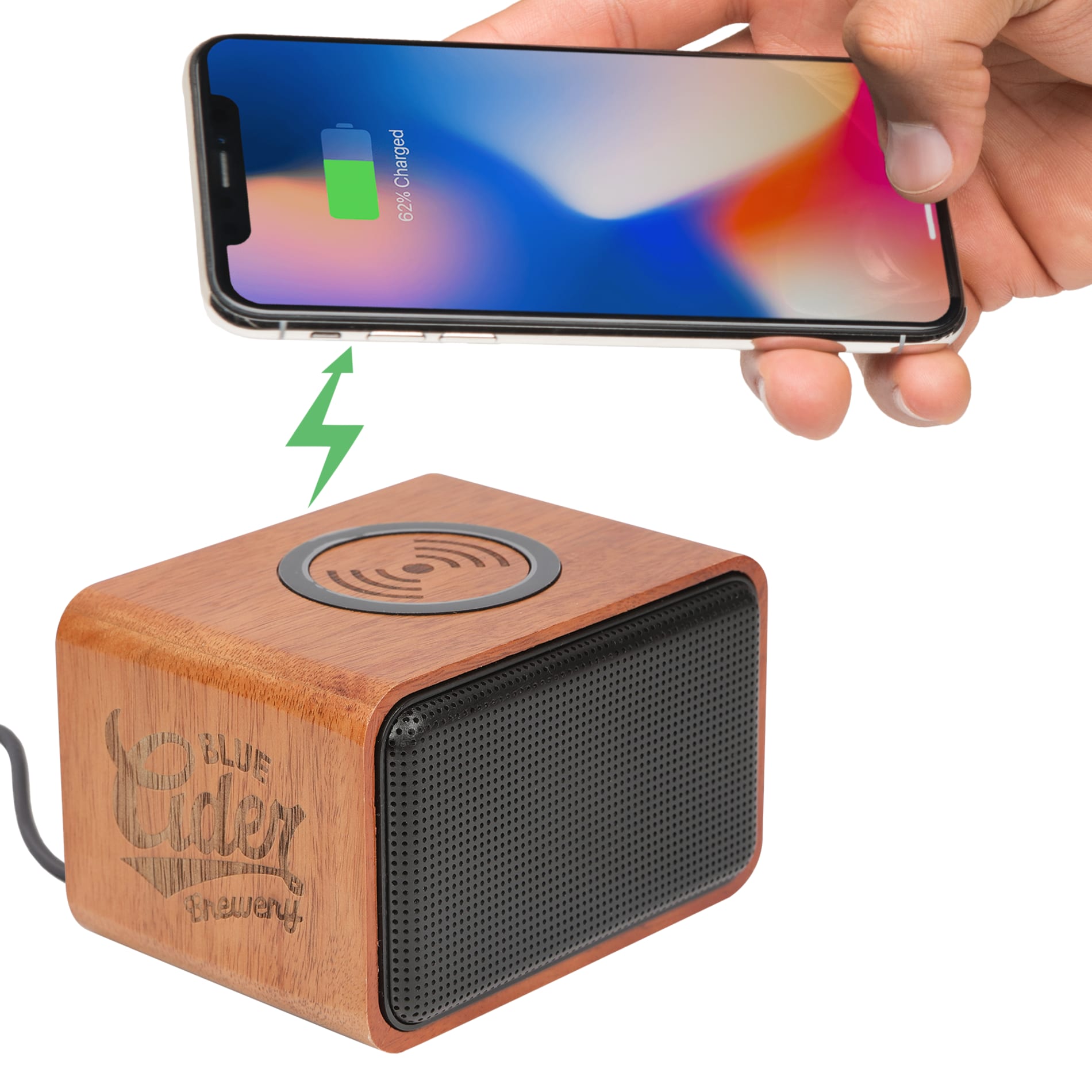 Custom Wood Bluetooth Speaker with Wireless Charging Pad Design Online