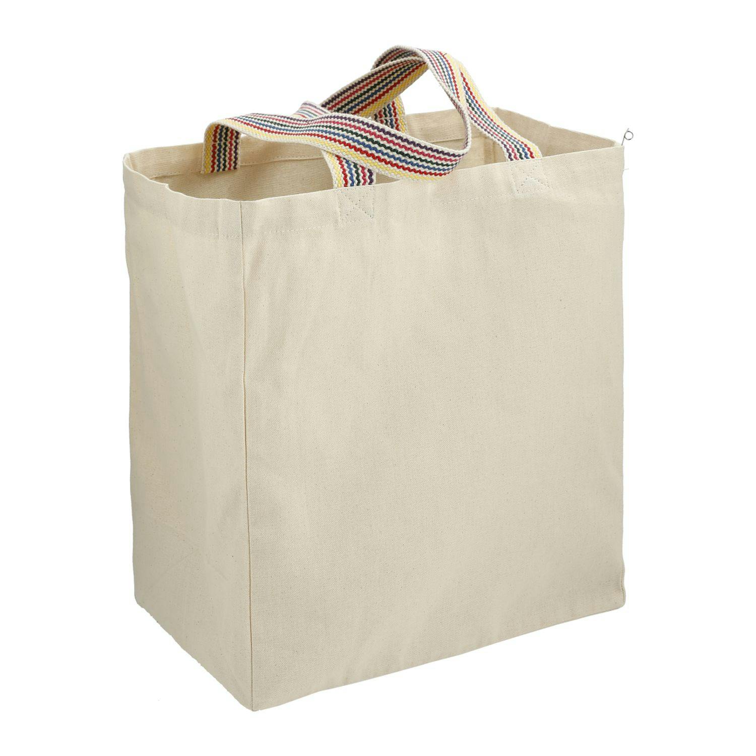 Rainbow Recycled 8oz Cotton Grocery Tote - additional Image 1