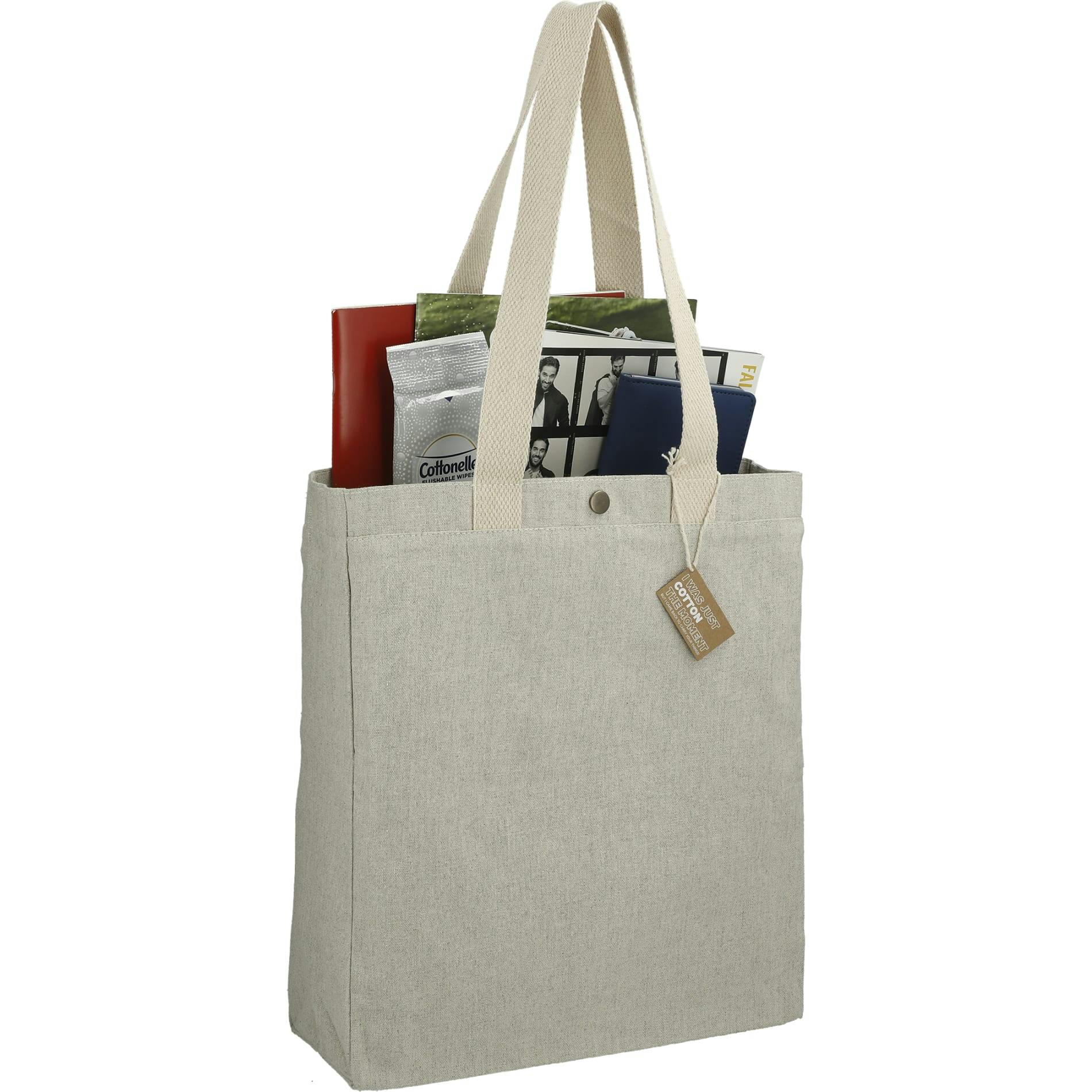 Repose 10oz Recycled Cotton Box Tote w/Snap - additional Image 6