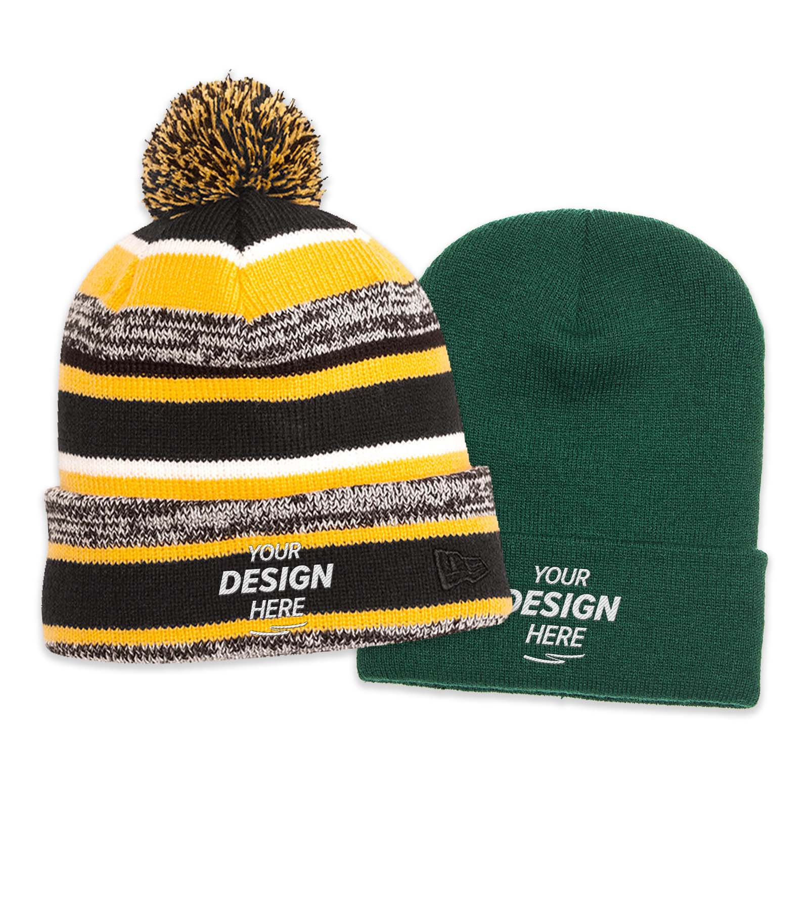 custom knit hats no minimum