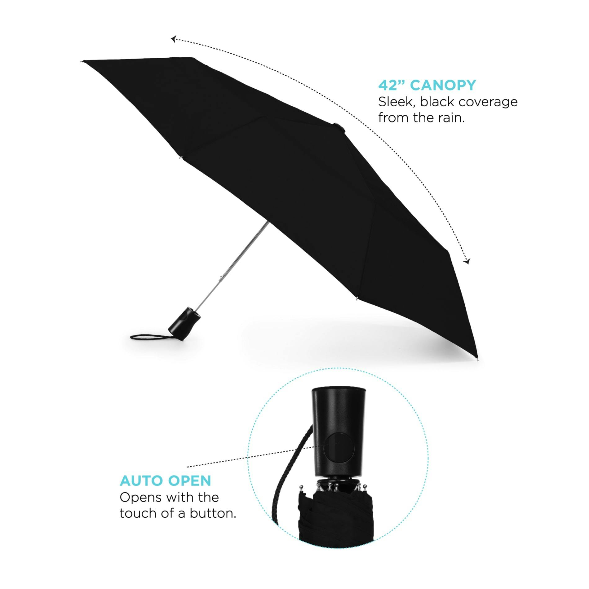 42" totes® 3 Section Auto Open Umbrella - additional Image 1