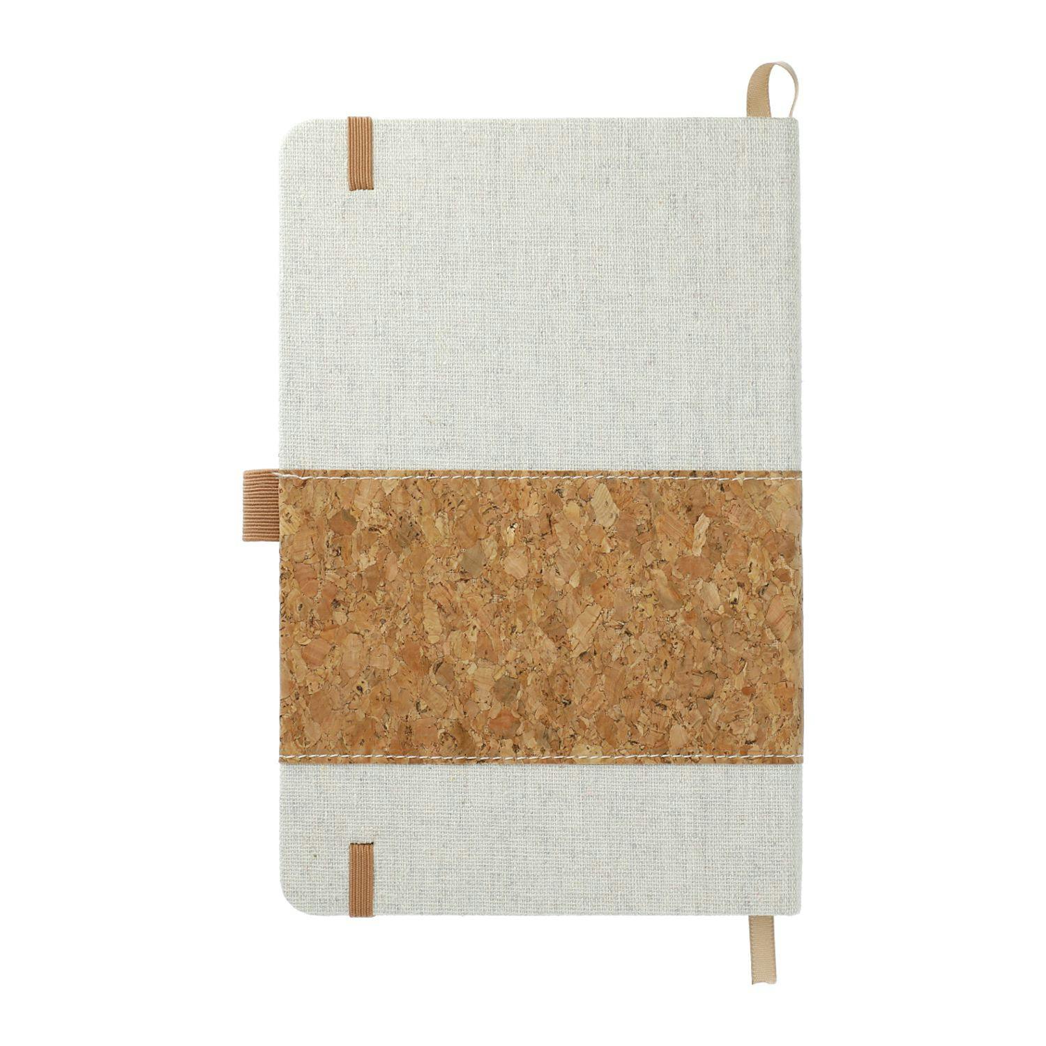 5.5" x 8.5" Recycled Cotton and Cork Bound Notebook - additional Image 2