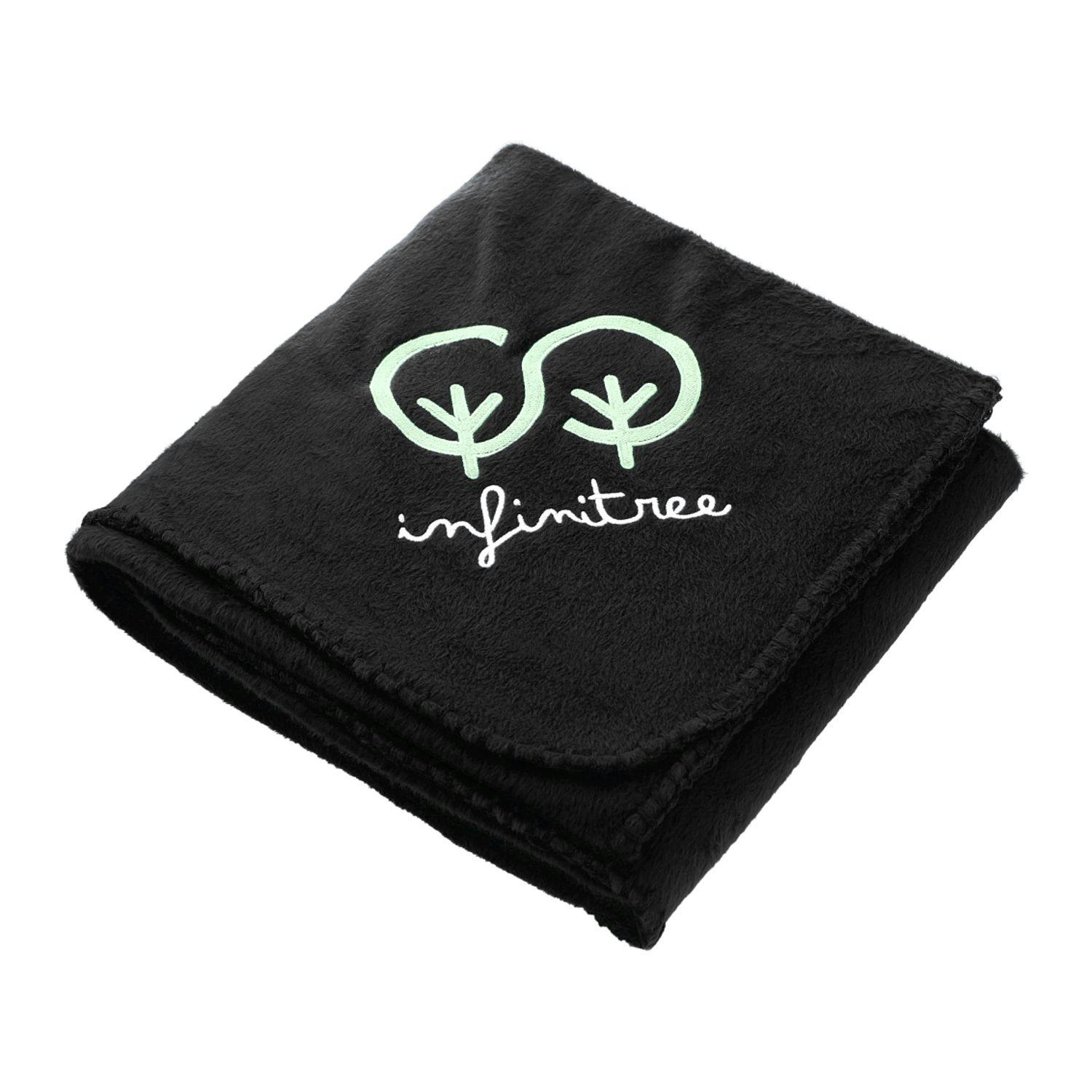 100% Recycled PET Fleece Blanket with RPET Pouch - additional Image 1