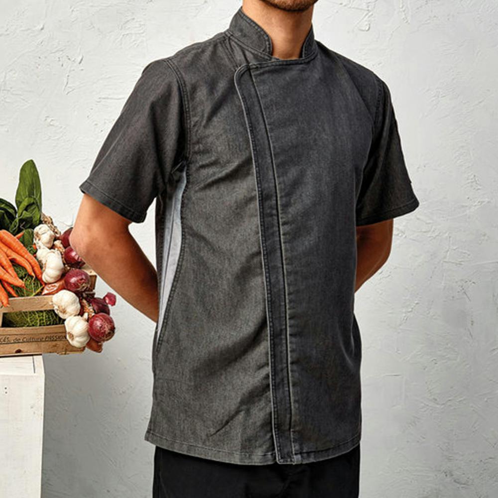 Artisan Collection by Reprime Zip-Close Short Sleeve Chef's Coat - additional Image 1