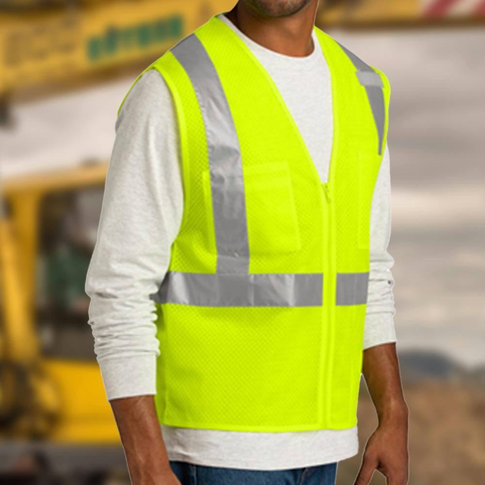 CornerStone Class 2 Mesh Zippered Safety Vest - additional Image 1