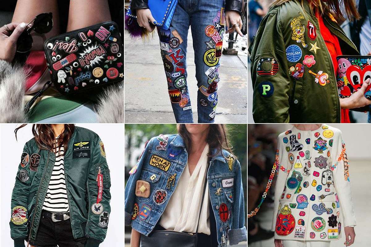 Examples of patches in the fashion world.