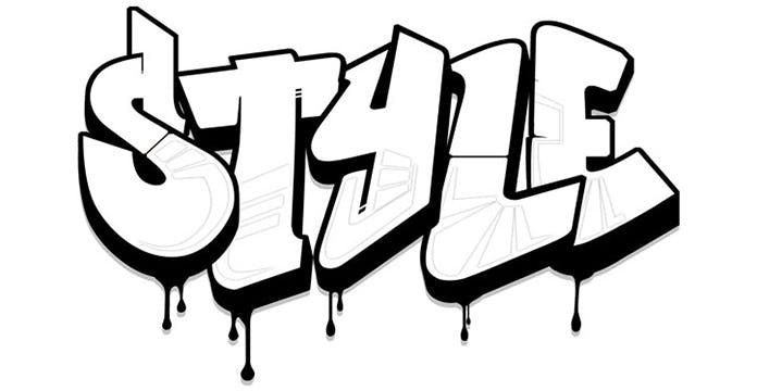 Graffiti drip font