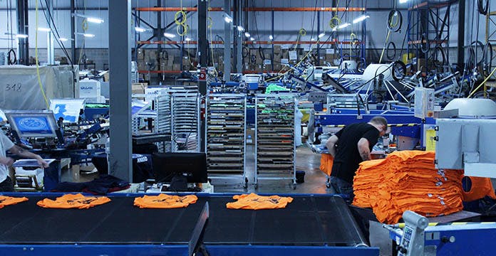 Rush Order Tees Production floor