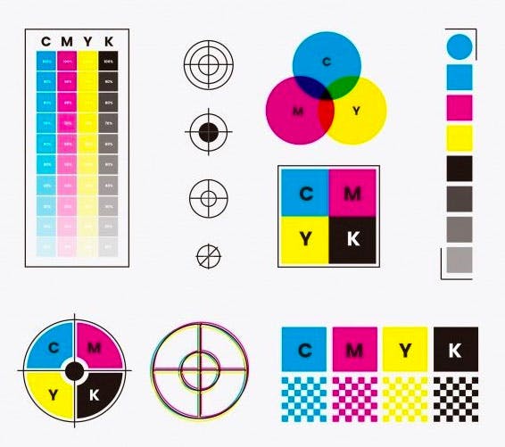 CMYK printer symbols