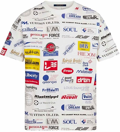 lots of print locations on a T-shirt