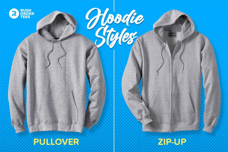 Hoodie styles: pullover vs. full-zip