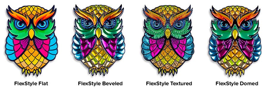 Four different kinds of FlexStyle patches.