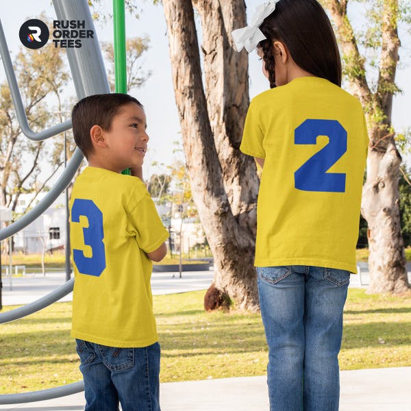 Custom numbers for family reunion shirts