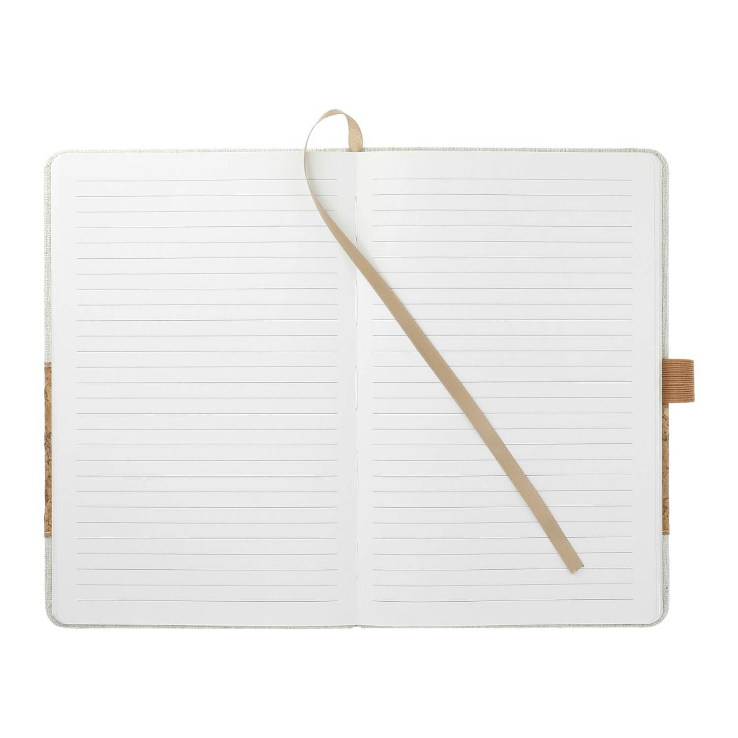 5.5" x 8.5" Recycled Cotton and Cork Bound Notebook - additional Image 3