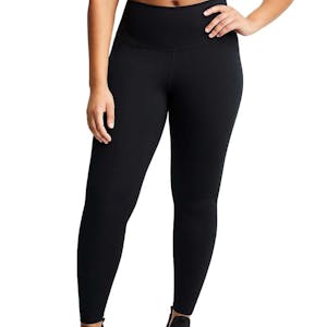 Women wearing black Champion women's sport soft touch leggings