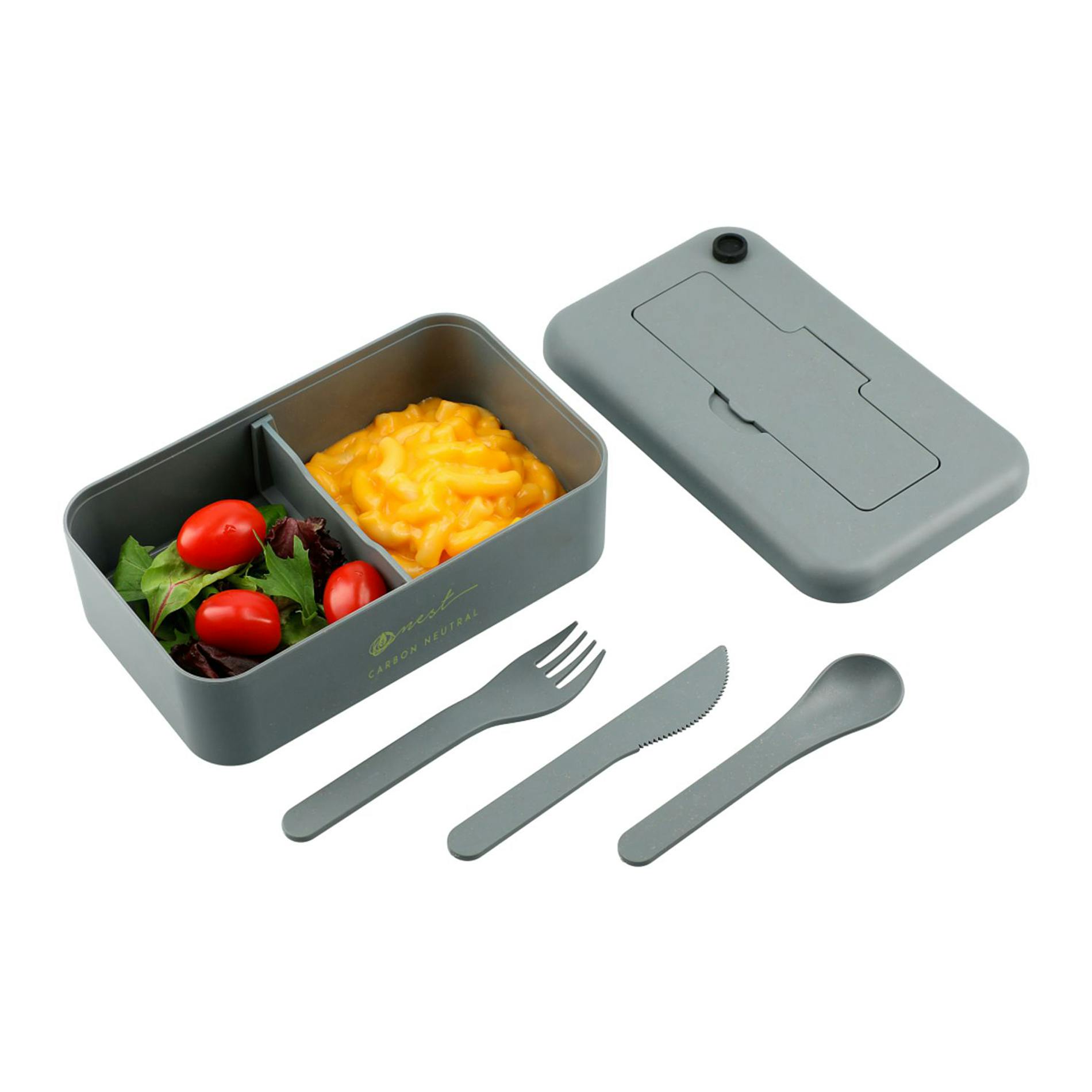Bamboo Fiber Lunch Box with Utensils - additional Image 1